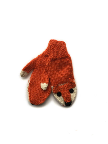 Orange Fox Mittens